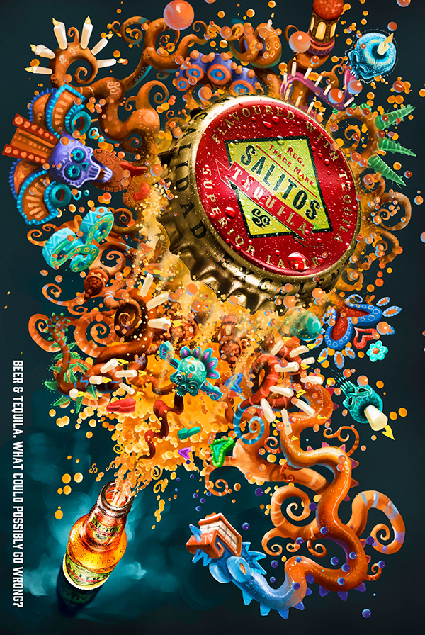 Illustrations opgave for Solitas øl. Solitas beer poster